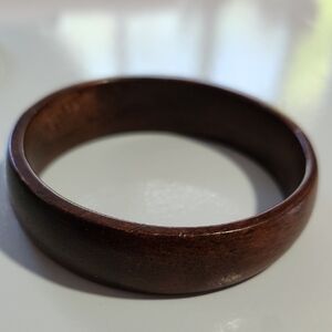 Minimalist Brown Wooden Jewelry Bangle